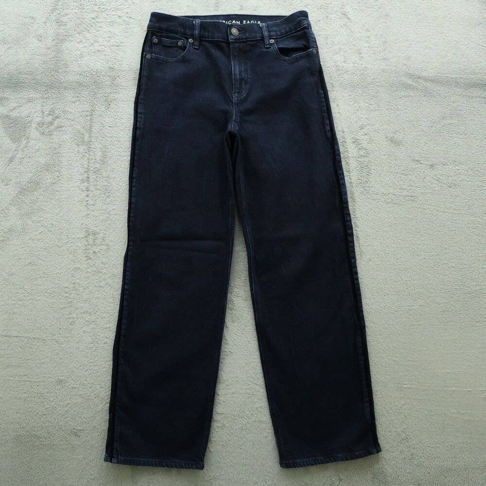 American Eagle Jeans Women's Size 0R Blue Mid-Rise Stovepipe straight 28" Inseam